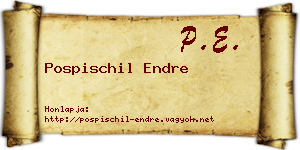 Pospischil Endre névjegykártya